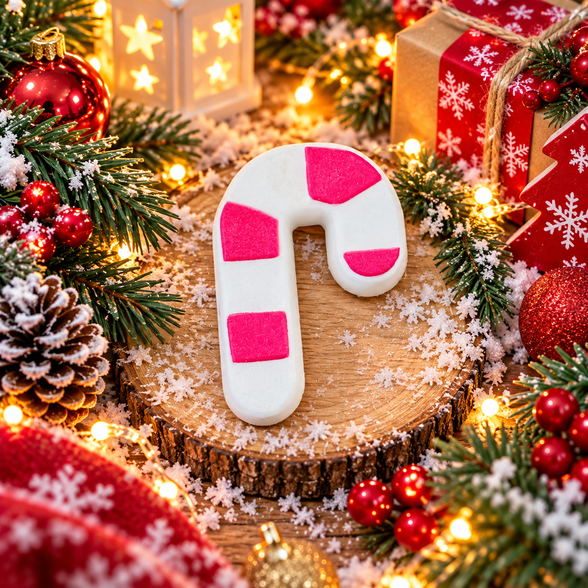 Candy Cane Bath Bomb